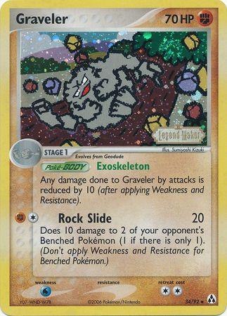 Graveler (34/92) (Stamped) [EX: Legend Maker] - for just $24! 