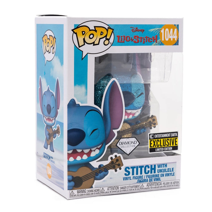 Lilo & Stitch Stitch with Ukulele Diamond Glitter EE Exclusive Pop! - 3¾" - Premium Toys - Just $14.99! Shop now at Retro Gaming of Denver