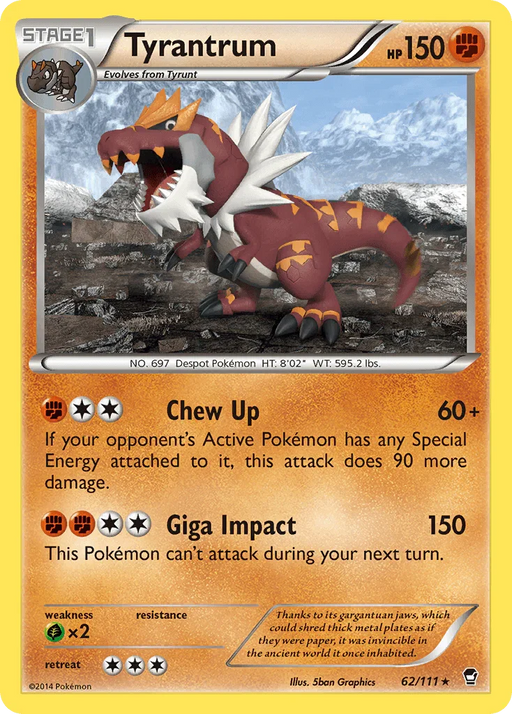 Tyrantrum (62/111) [XY: Furious Fists] - for just $3.40! 