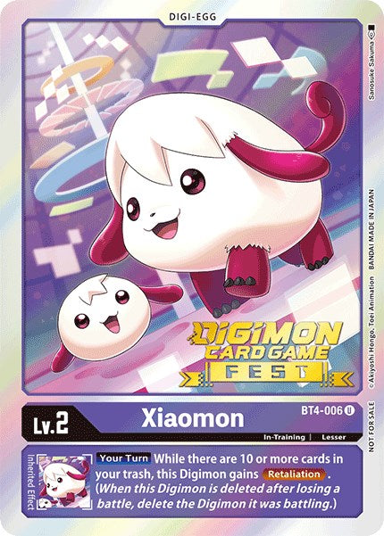 Xiaomon [BT4-006] (Digimon Card Game Fest 2022) [Great Legend Promos] - Just $0.09! Shop now at Retro Gaming of Denver