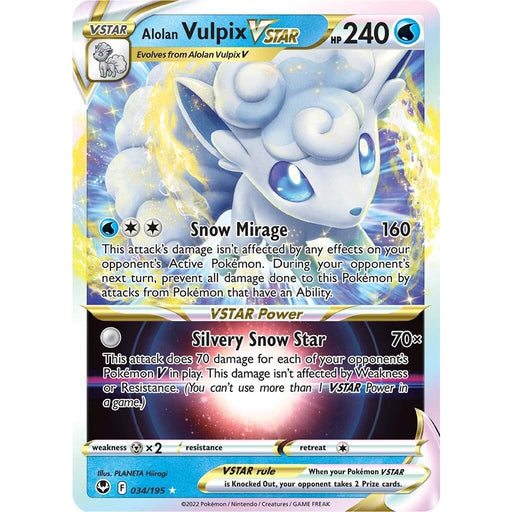 Alolan Vulpix VSTAR (034/195) [Sword & Shield: Silver Tempest] - Just $0.50! Shop now at Retro Gaming of Denver