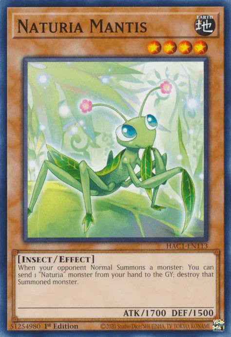 Naturia Mantis [HAC1-EN113] Common - for just $0.10! 