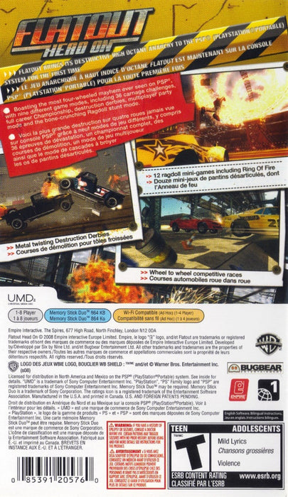FlatOut Head On – PlayStation Portable (PSP) - for just $14.99! 
