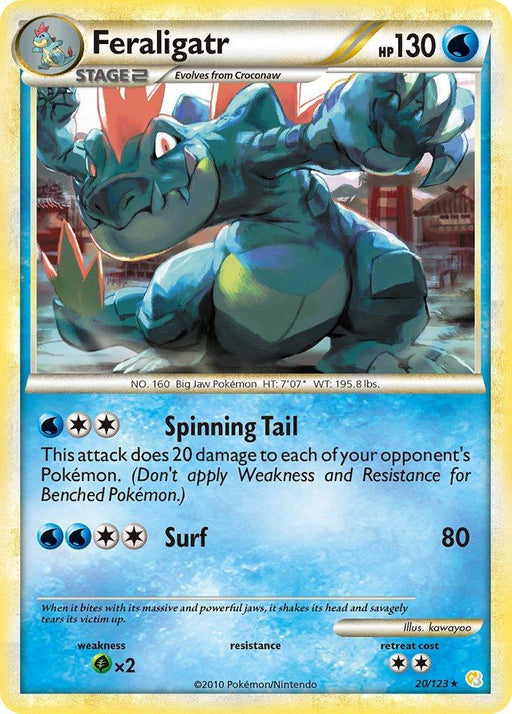 Feraligatr (20/123) (Theme Deck Exclusive) [HeartGold & SoulSilver: Base Set] - for just $5.70! 