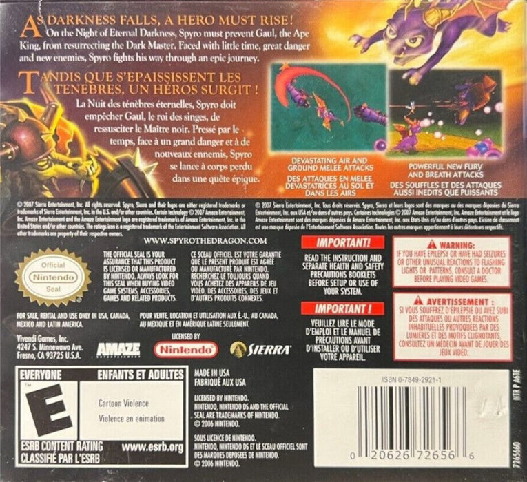 Legend of Spyro, The: The Eternal Night  – Nintendo DS (DS) - for just $12.99! 