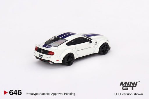 Mini-GT FORD MUSTANG GT LB-WORKS White 1:64 #646 - for just $17.99! 