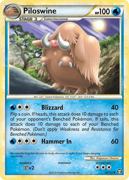 Piloswine (48/102) [HeartGold & SoulSilver: Triumphant] - for just $0.20! 