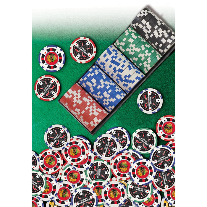 Chicago Blackhawks 100 Piece Poker Chips - for just $14.99! 