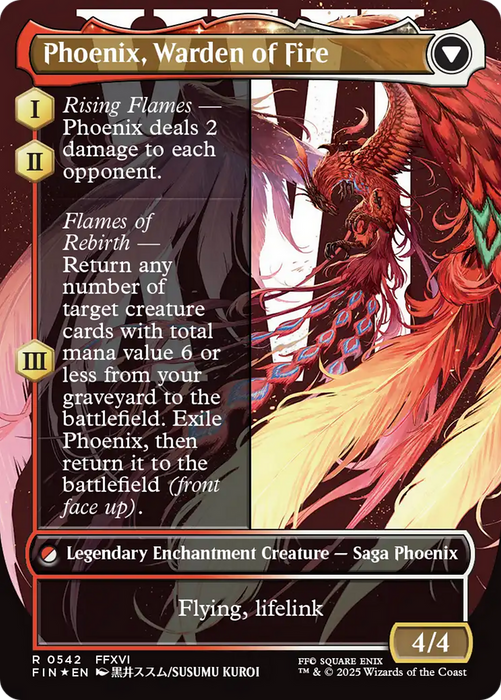 Joshua, Phoenix's Dominant // Phoenix, Warden of Fire (FIN-542) - FINAL FANTASY: (enchantment) (Borderless) Foil - for just $6.96! 