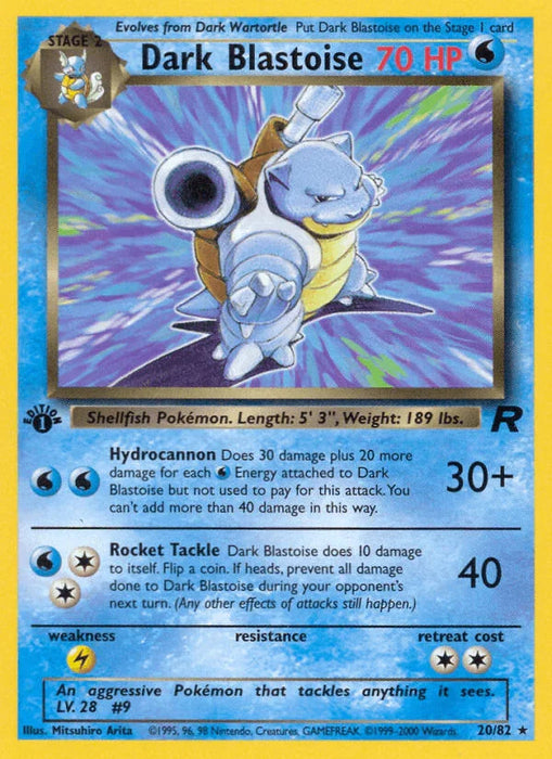 Dark Blastoise (20/82) [Team Rocket 1st Edition] - for just $13.40! 
