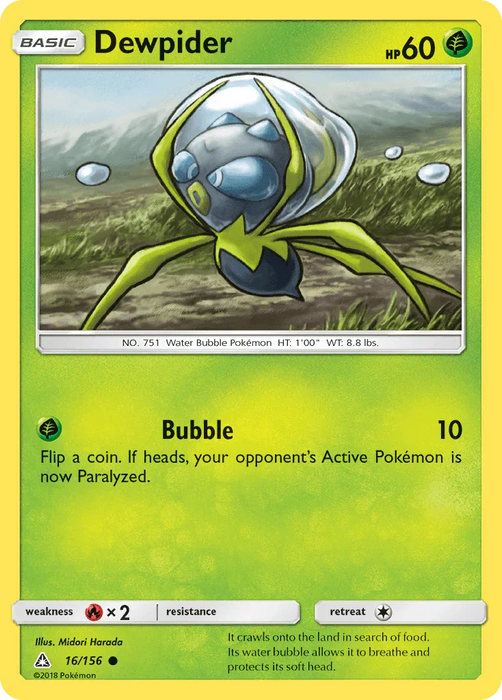 Dewpider (16/156) [Sun & Moon: Ultra Prism] - for just $0.10! 
