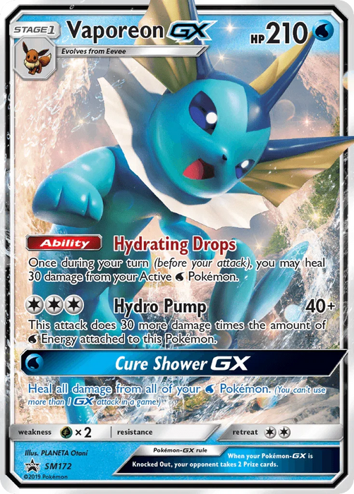 Vaporeon GX (SM172) [Sun & Moon: Black Star Promos] - for just $5.20! 