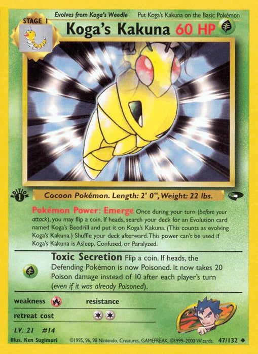 Koga's Kakuna (47/132) [Gym Challenge 1st Edition] - for just $0.85! 