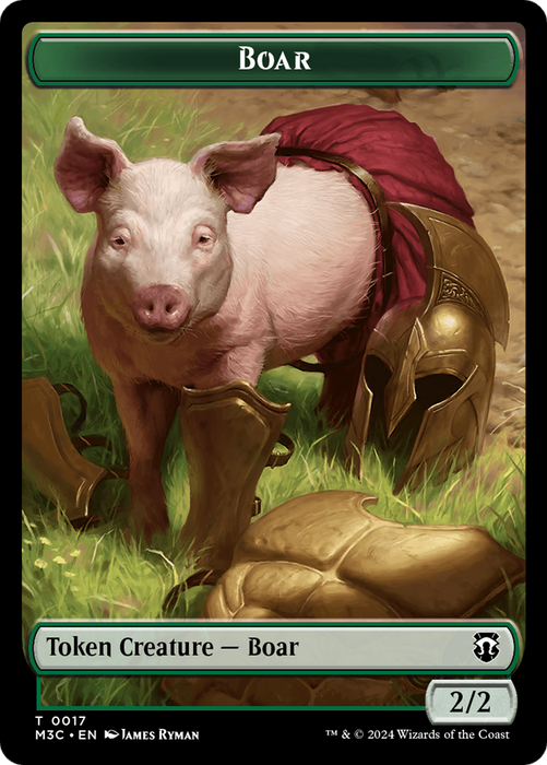 Hydra (Ripple Foil) // Boar Double-Sided Token [Modern Horizons 3 Commander Tokens] - Just $0.40! Shop now at Retro Gaming of Denver