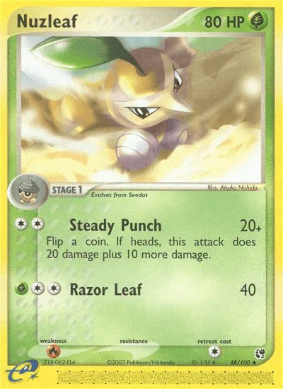 Nuzleaf (48/100) [EX: Sandstorm] - for just $0.30! 