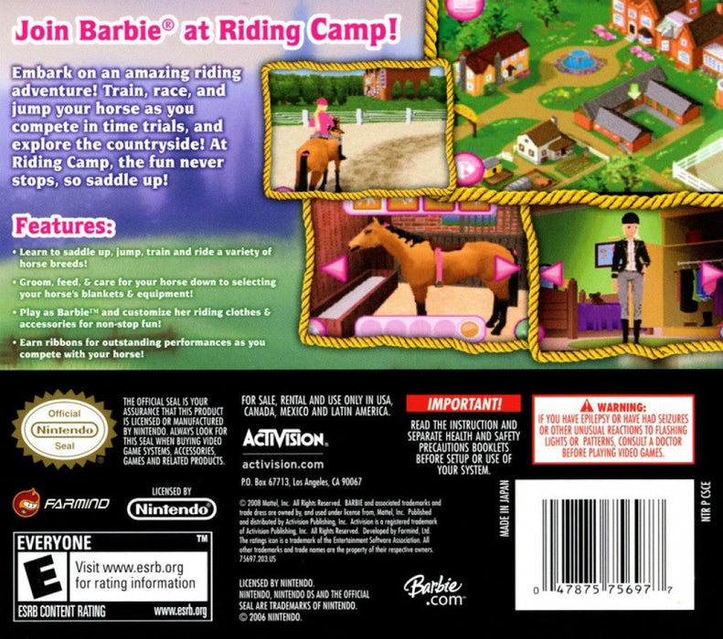 Barbie Horse Adventures: Riding Camp – Nintendo DS (DS) - for just $9.99! 
