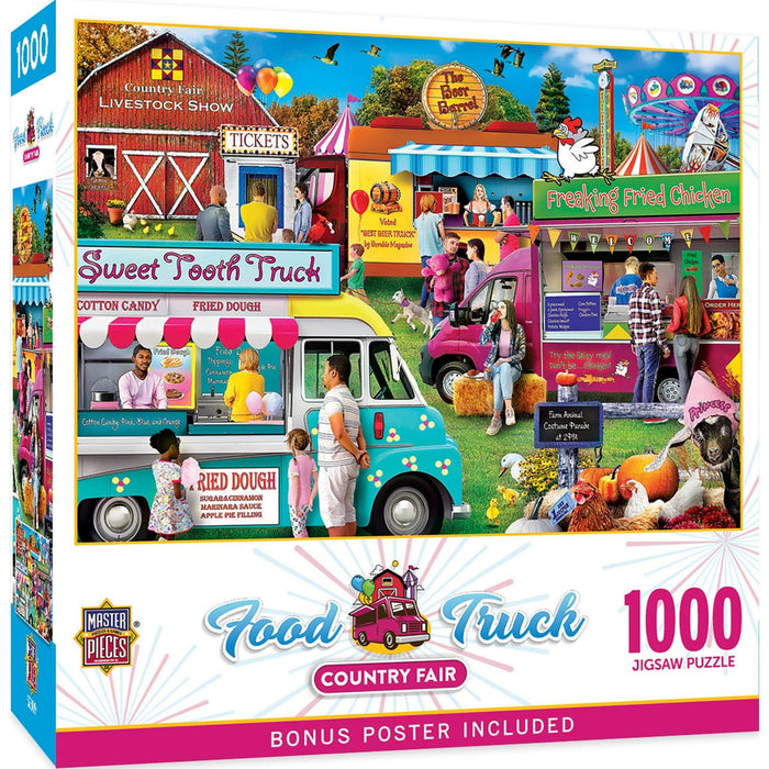 Food Truck Roundup - Country Fair 1000 Piece Jigsaw Puzzle - for just $16.99! 