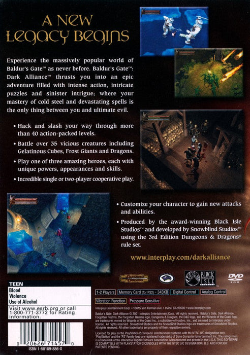 Baldur's Gate: Dark Alliance – PlayStation 2 (PS2) - for just $13.99! 