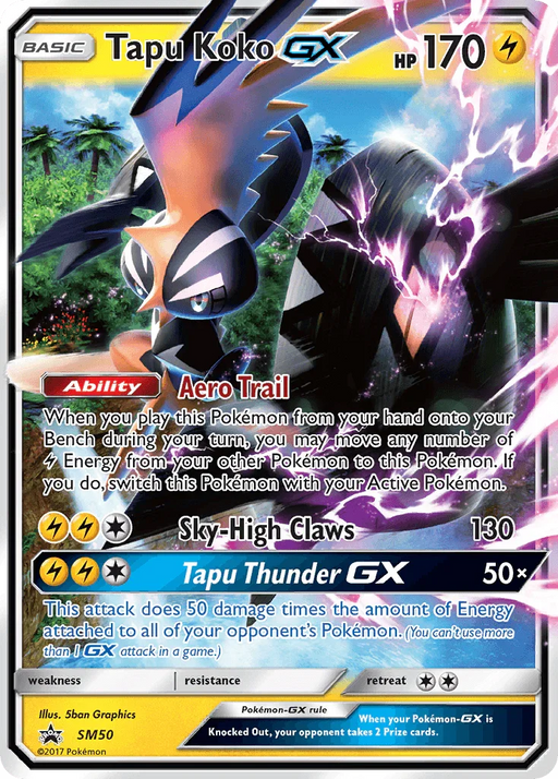 Tapu Koko GX (SM50) [Sun & Moon: Black Star Promos] - for just $0.85! 