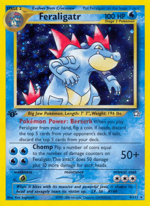 Feraligatr (4/111) [Neo Genesis 1st Edition] - for just $80! 