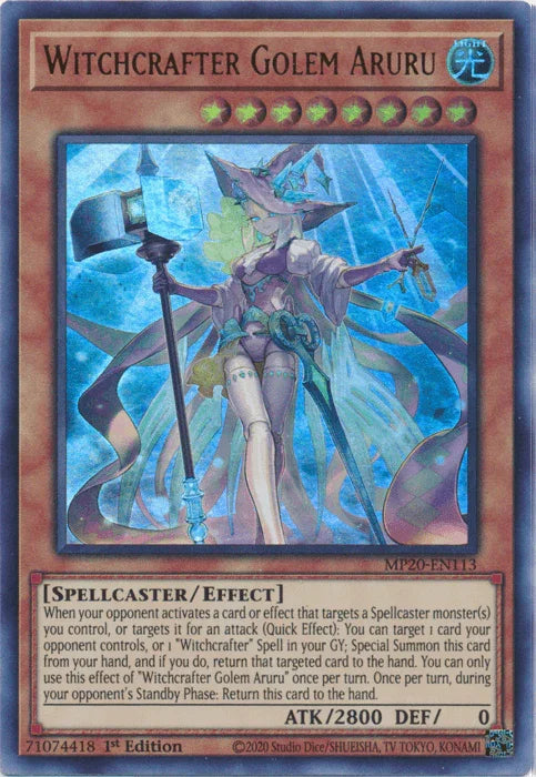 Witchcrafter Golem Aruru [MP20-EN113] Ultra Rare - for just $0.35! 