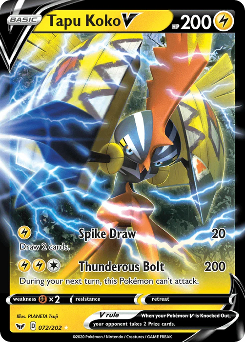 Tapu Koko V (072/202) [Sword & Shield: Base Set] - for just $0.40! 