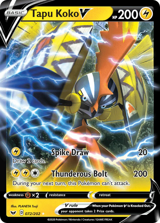 Tapu Koko V (072/202) [Sword & Shield: Base Set] - for just $0.40! 