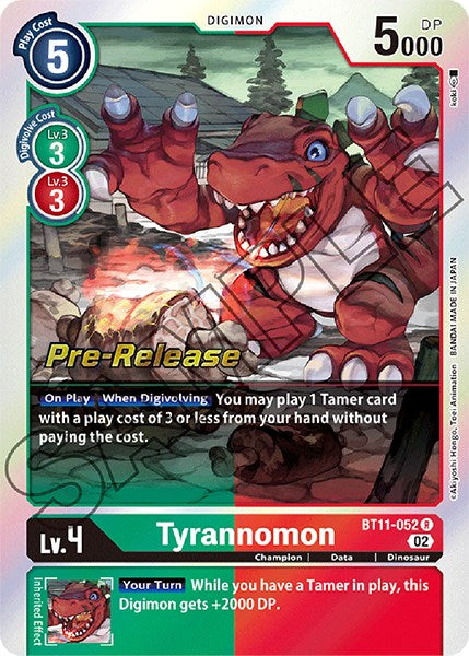 Tyrannomon [BT11-052] [Dimensional Phase Pre-Release Promos] - Just $1.15! Shop now at Retro Gaming of Denver