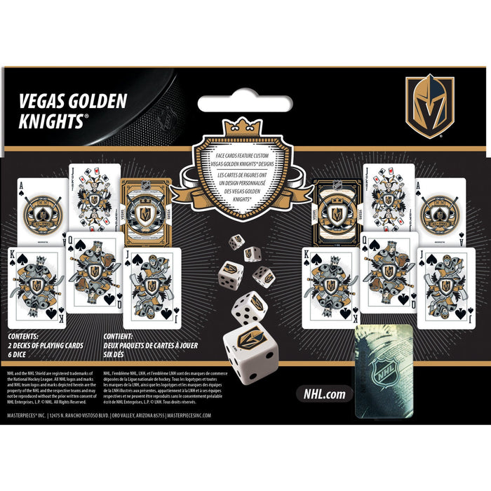 Las Vegas Golden Knights - 2-Pack Playing Cards & Dice Set - Just $19.99! Shop now at Retro Gaming of Denver