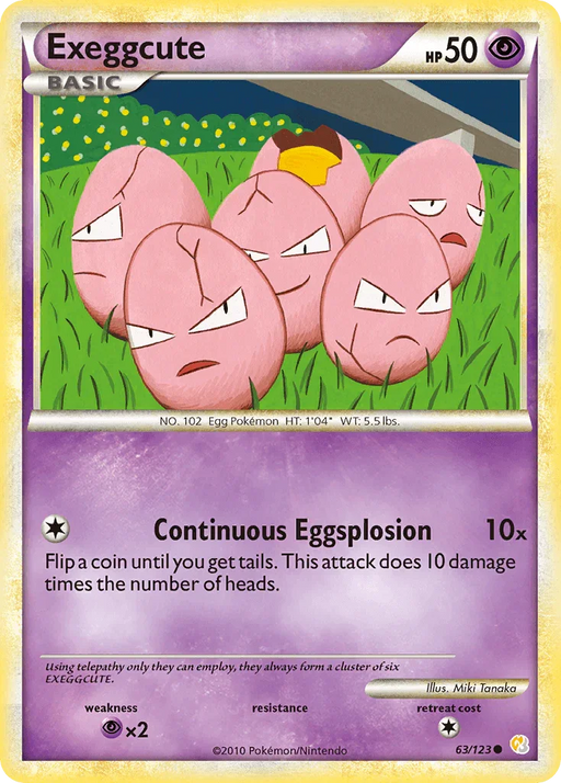 Exeggcute (63/123) [HeartGold & SoulSilver: Base Set] - for just $0.20! 