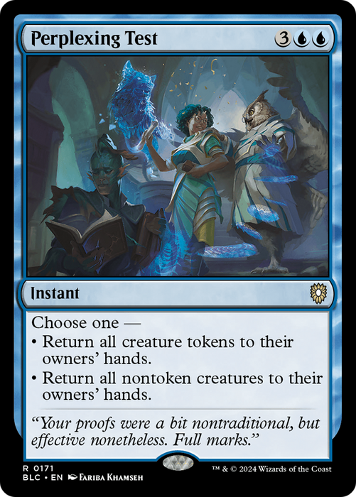 Perplexing Test (BLC-171) - Bloomburrow Commander - for just $0.12! 