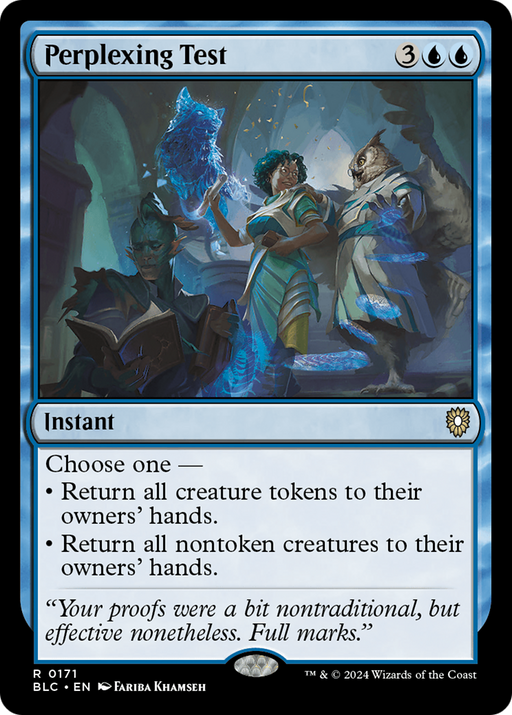 Perplexing Test (BLC-171) - Bloomburrow Commander - for just $0.12! 