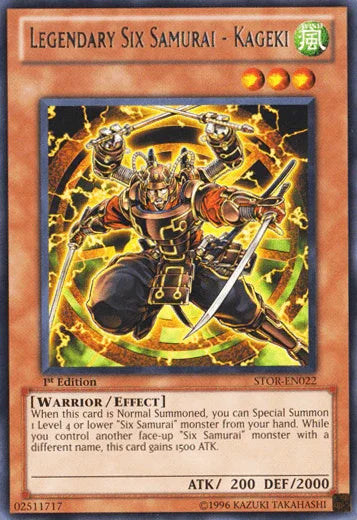 Legendary Six Samurai - Kageki [STOR-EN022] Rare - for just $0.40! 