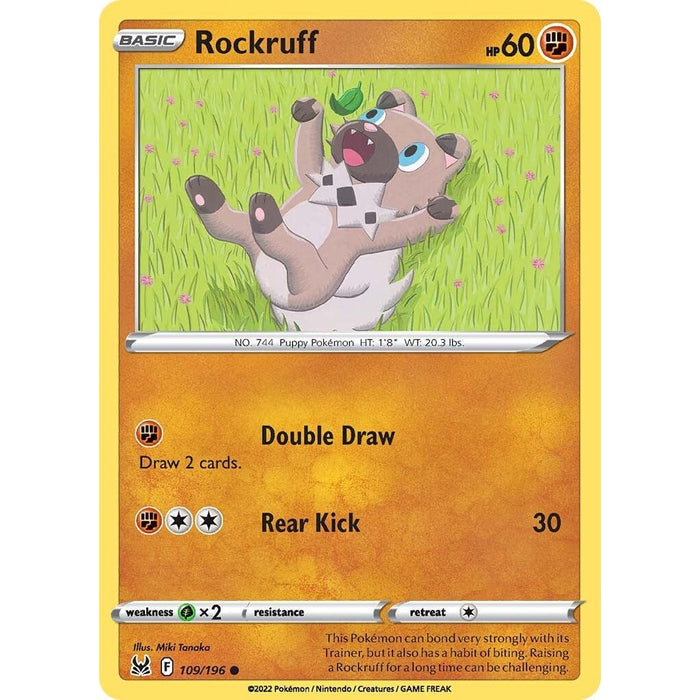 Rockruff (109/196) [Sword & Shield: Lost Origin] - Just $0.04! Shop now at Retro Gaming of Denver