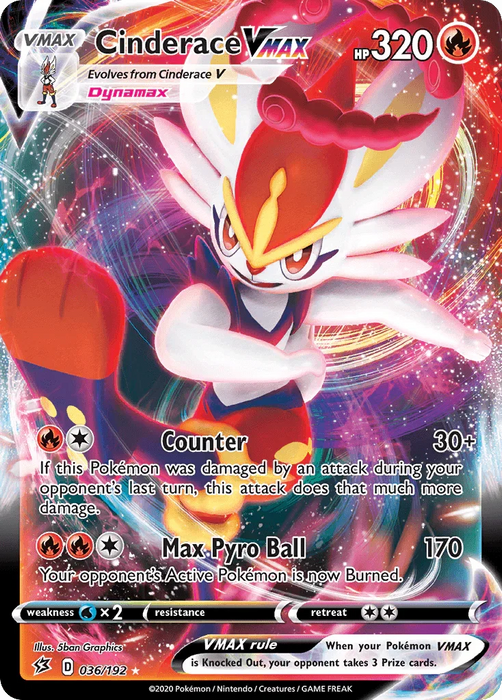 Cinderace VMAX (036/192) [Sword & Shield: Rebel Clash] - for just $1.10! 