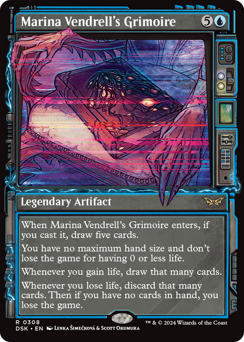 Marina Vendrell's Grimoire (DSK-308) - Duskmourn: House of Horror: (Showcase) Foil - for just $0.11! 