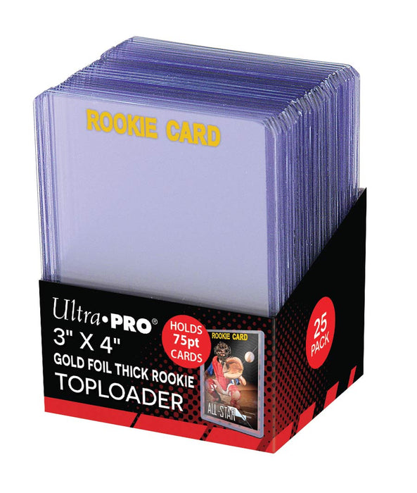 Ultra PRO: Toploader - 3" x 4" (25ct - Gold Foil Thick Rookie) - for just $0! 