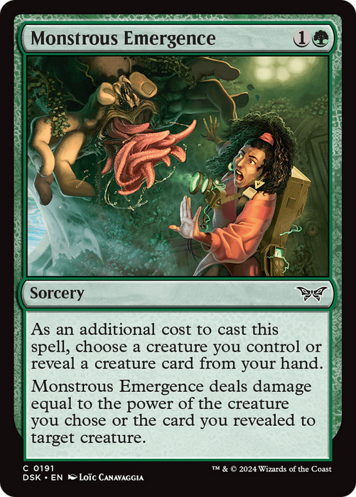 Monstrous Emergence (DSK-191) - Duskmourn: House of Horror - for just $0.07! 