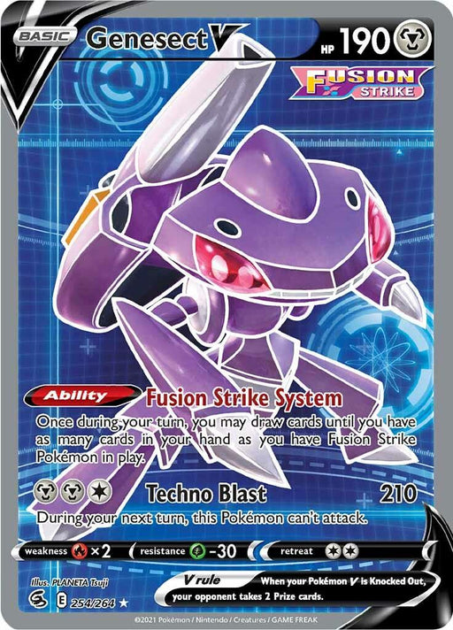 Genesect V (254/264) [Sword & Shield: Fusion Strike] - for just $1.05! 