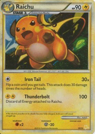 Raichu (30/30) [HeartGold & SoulSilver: Trainer Kit - Raichu] - for just $4.35! 