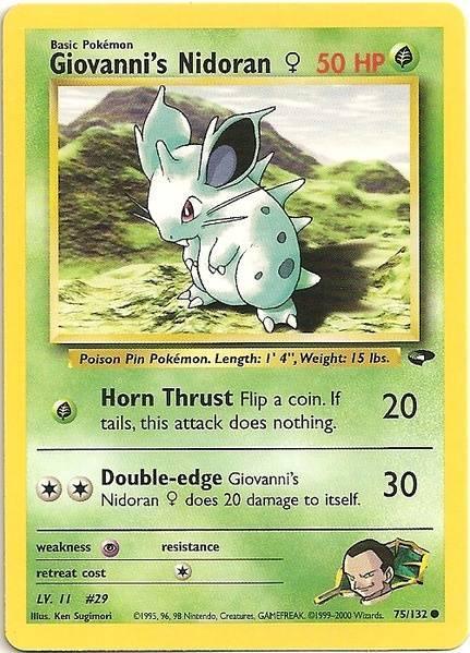 Giovanni's Nidoran (75/132) (Female) [Gym Challenge Unlimited] - for just $0.35! 