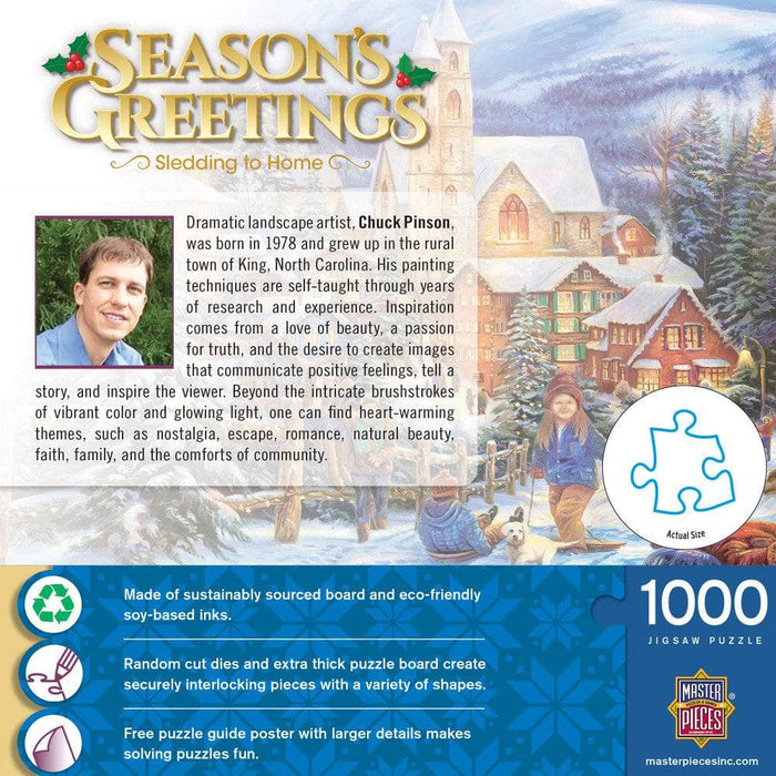 Season's Greetings - Sledding Home 1000 Piece Jigsaw Puzzle - for just $16.99! 