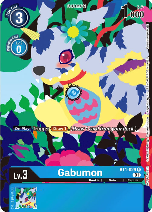 Gabumon [BT1-029] (Tamer's Card Set 2 Floral Fun) [Release Special Booster Promos] - Just $1.85! Shop now at Retro Gaming of Denver