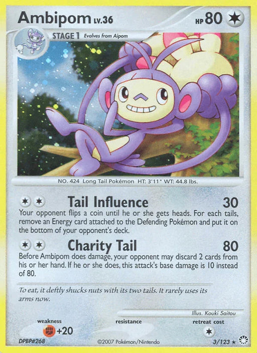 Ambipom (3/123) [Diamond & Pearl: Mysterious Treasures] - for just $1.15! 