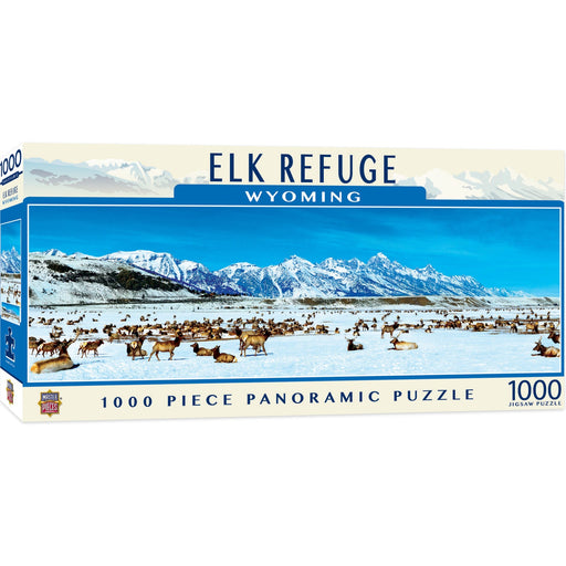 Elk Refuge, Wyoming 1000 Piece Panoramic Jigsaw Puzzle - Just $19.99! Shop now at Retro Gaming of Denver