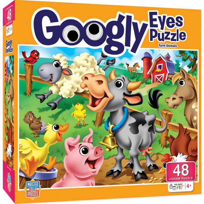 Googly Eyes - Farm Animals 48 Piece Jigsaw Puzzle - for just $12.99! 