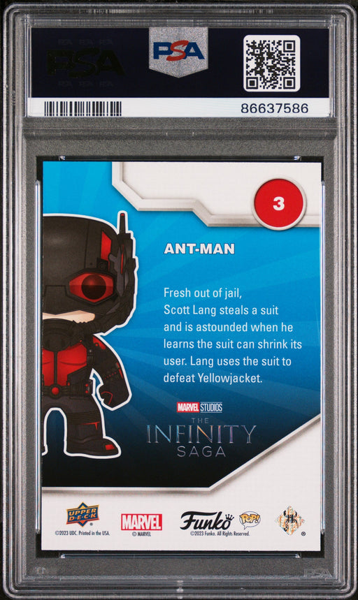 2023 UPPER DECK FUNKO POP MARVEL  ANTMAN CONVENTION #3  PSA 10 - for just $64! 