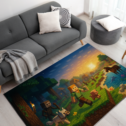 Minecraft Inspired Decor Rug- 62x40 inches - for just $44.99! 