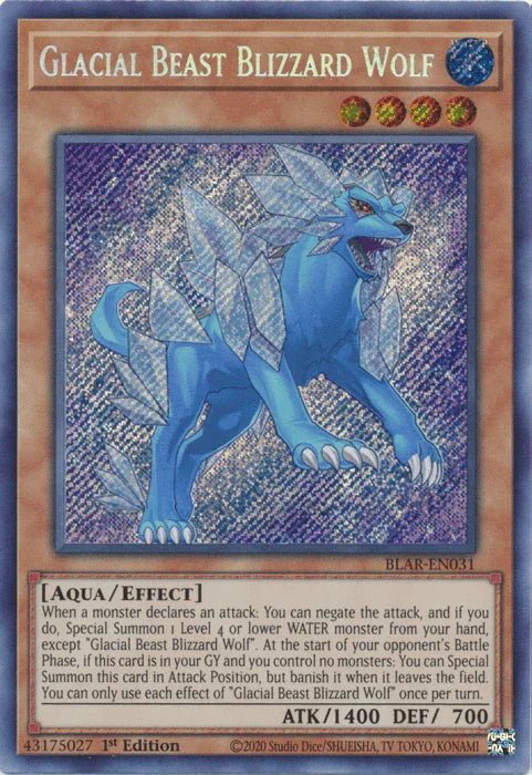 Glacial Beast Blizzard Wolf [BLAR-EN031] Secret Rare - for just $0.15! 