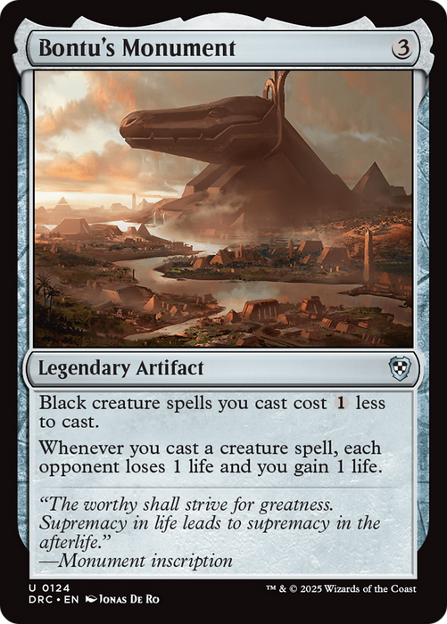 Bontu's Monument (DRC-124) - Commander: Aetherdrift - for just $1.20! 